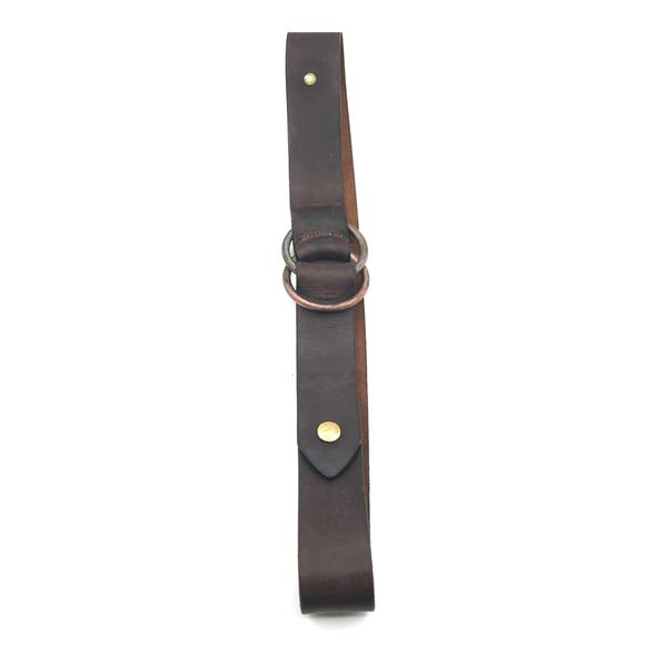 Vintage Rikes Genuine Weathered Leather Belt Unique Mens Size 36 - Picture 1 of 7